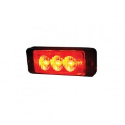 Durite 0-441-35 R65 Slimline High Intensity 3 Red LED Warning Light (20 flash patterns) PN: 0-441-35